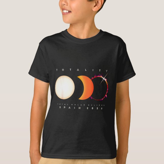 T-shirt Éclipse solaire Espagne Œuvre d'art d'éclipse tota (Devant)