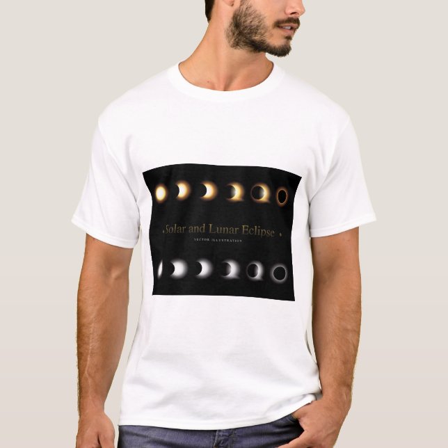 T-shirt Éclipse solaire et lunaire (Devant)