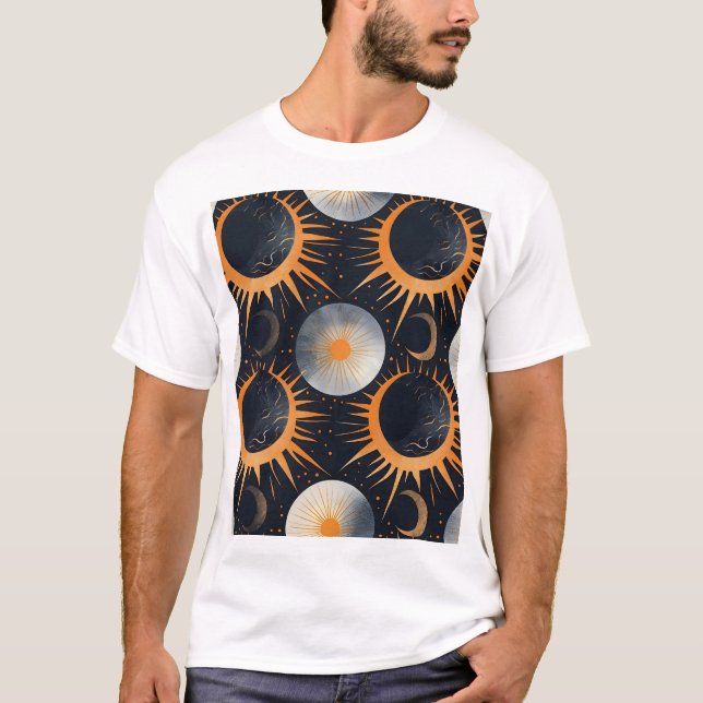 T-shirt Éclipse solaire et lunaire (Devant)