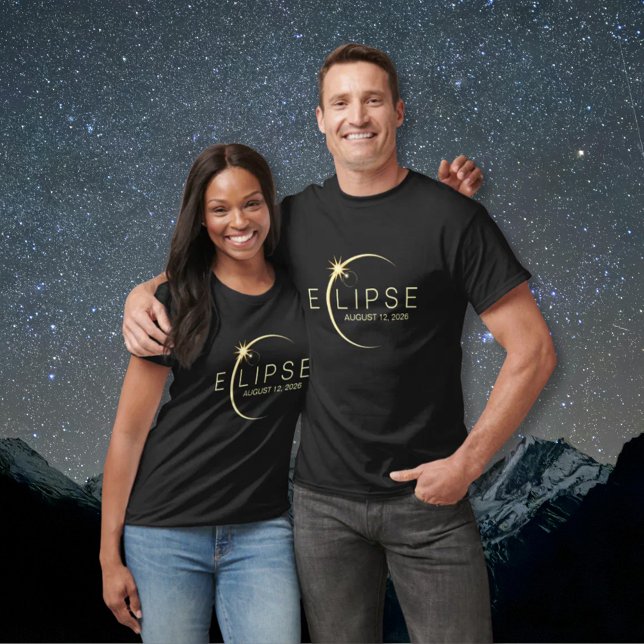 T-shirt Éclipse solaire Événement d'astronomie 2026 (Solar Eclipse Astronomy Event 2026 T-Shirt)