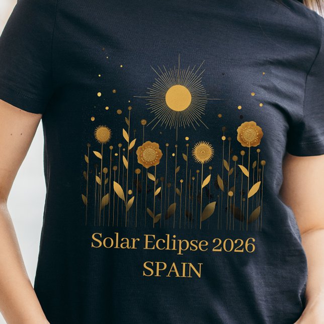 T-Shirt Éclipse Solaire Floral 2026 (Women's Solar Eclipse Shirt)