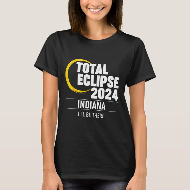 T-shirt Éclipse solaire Indiana 2024 (Devant)