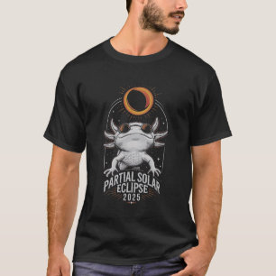 T-shirt Éclipse solaire partielle 2025 Axolotl Amphibian