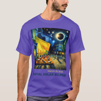 T-shirt Éclipse solaire partielle du 29 mars 2025 Scène no