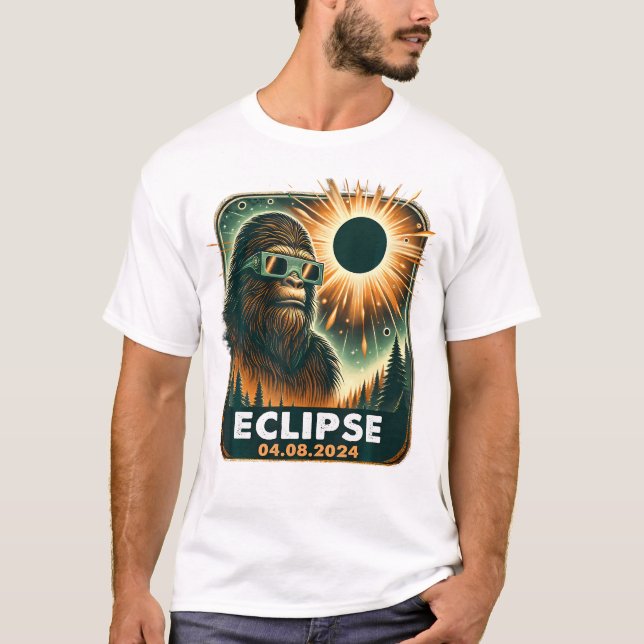 T-shirt Éclipse Solaire Total Bigfoot 2024 Sasquatch Eclip (Devant)
