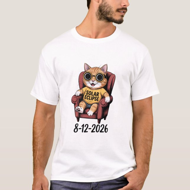 T-Shirt Éclipse Solaire Totale 12 août 2026 Squad (Devant)