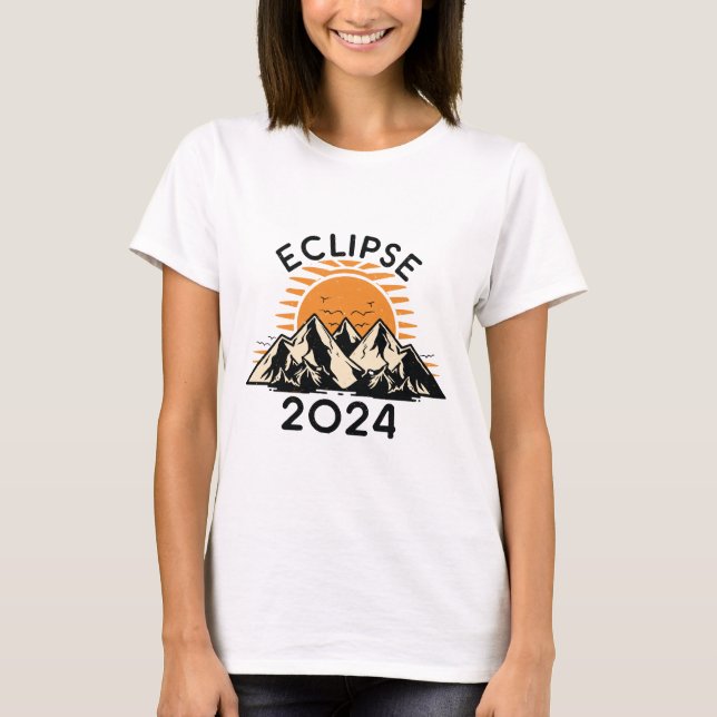 T-shirt Éclipse solaire totale 2024 (Devant)