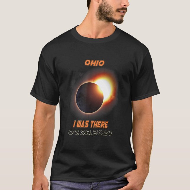 T-shirt Éclipse solaire totale 2024 Ohio (Devant)