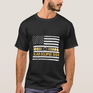 T-shirt Éclipse Solaire Totale 2024 Phases de Totalité Éta