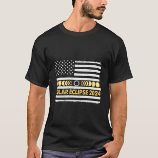 T-shirt Éclipse Solaire Totale 2024 Phases de Totalité Éta
