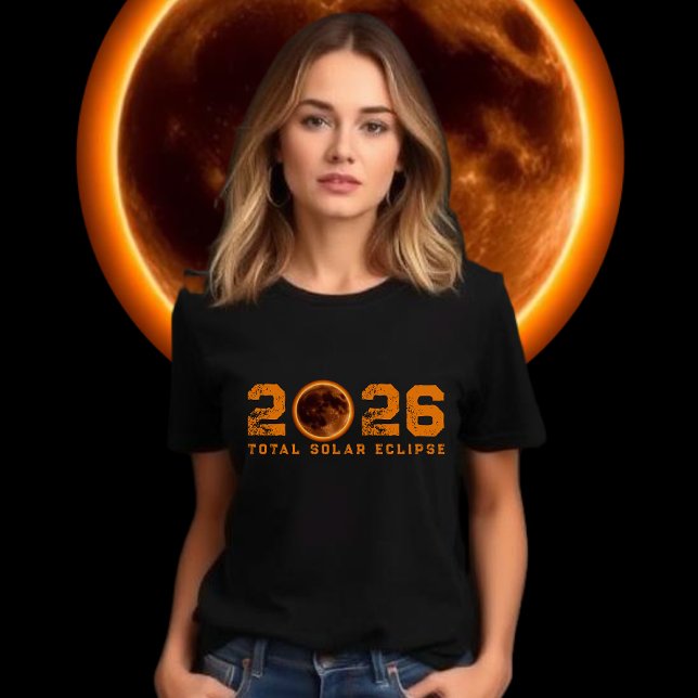 T-shirt Éclipse solaire totale 2026 (Total Solar Eclipse 2026 T Shirt women)