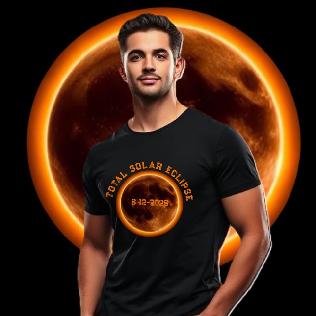 T-shirt Éclipse solaire totale 2026 (Total Solar Eclipse 2026- t shirt August 12 2026 )