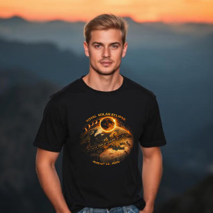 T-shirt Éclipse solaire totale 2026 - Trajectoire de total