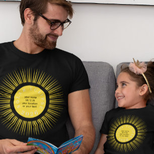 T-shirt Éclipse solaire totale 2026 votre nom personnalisé