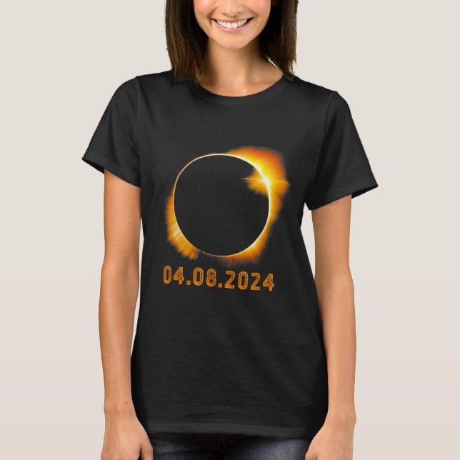 T-shirt Éclipse solaire totale 8 avril 20242 (Devant)