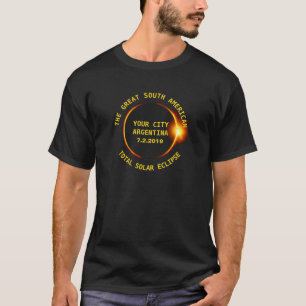 T-shirt Éclipse solaire totale Argentine 2019 Amérique du