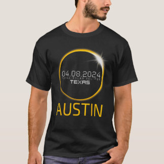 T-shirt Éclipse solaire totale AUSTIN 8 avril 2024 Texas S