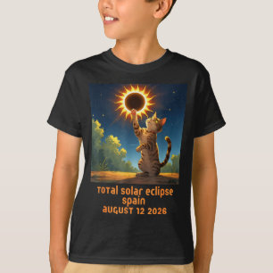T-shirt Éclipse solaire totale Chat Espagne Design