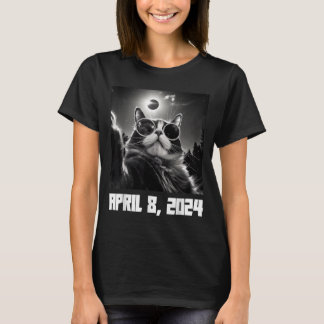 T-shirt Éclipse solaire totale Chat Selfie