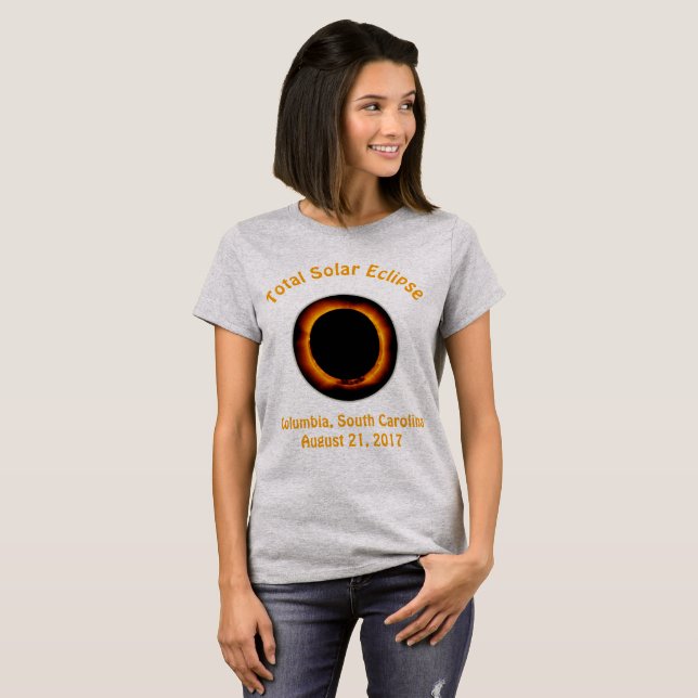 T-shirt Éclipse solaire totale ( Colombie, Caroline du Sud (Devant entier)