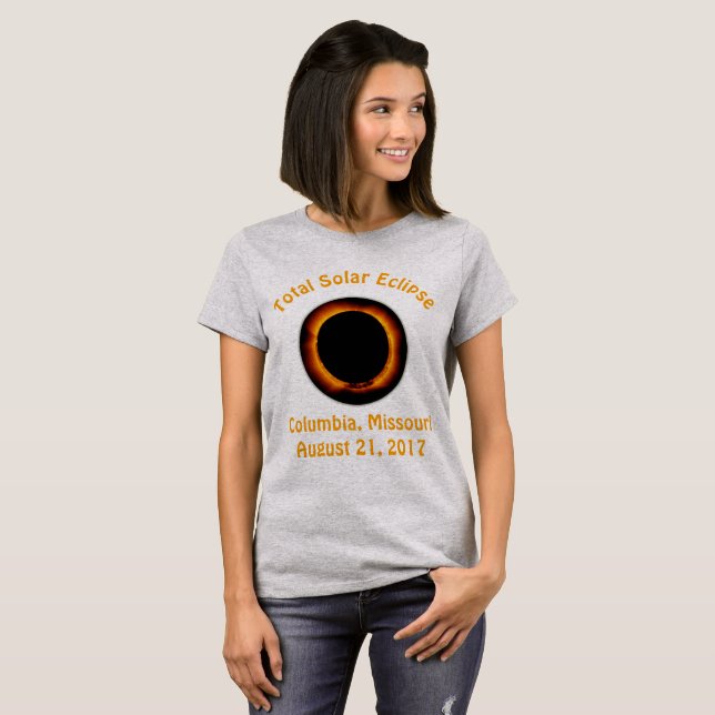 T-shirt Éclipse solaire totale ( Columbia, Missouri ) (Devant entier)