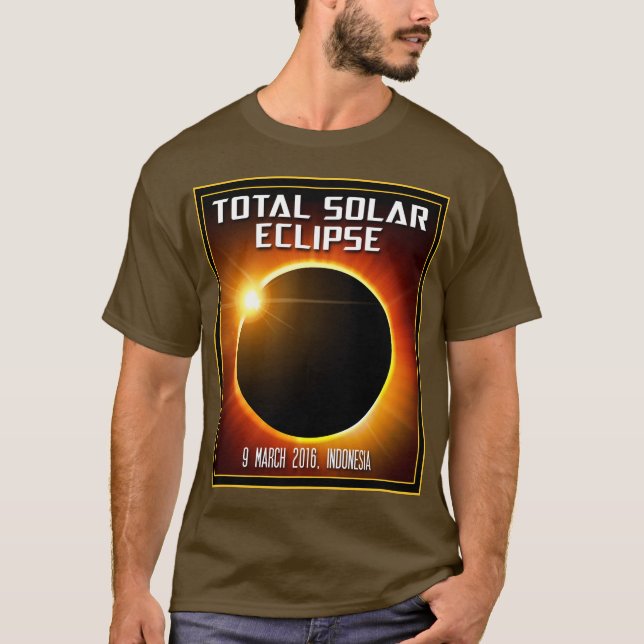 T-shirt Éclipse solaire totale de l'Indonésie (2016) (Devant)