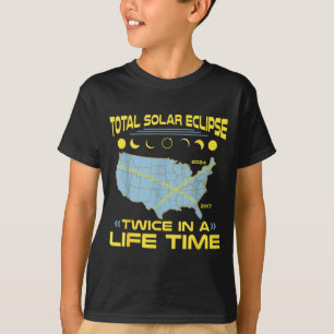T-shirt Éclipse solaire totale deux fois dans la vie