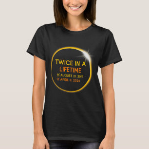 T-shirt Éclipse Solaire Totale Deux Fois Dans Un G Corresp