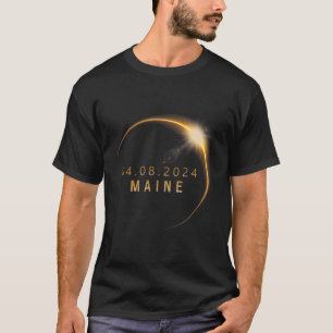 T-shirt Éclipse solaire totale du Maine 8 avril 2024 Éclip