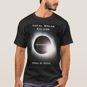 T-shirt Éclipse solaire totale du VERMONT 8 avril 2024