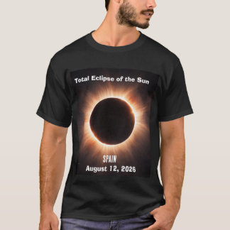 T-shirt Éclipse solaire totale Espagne 12 août 2026