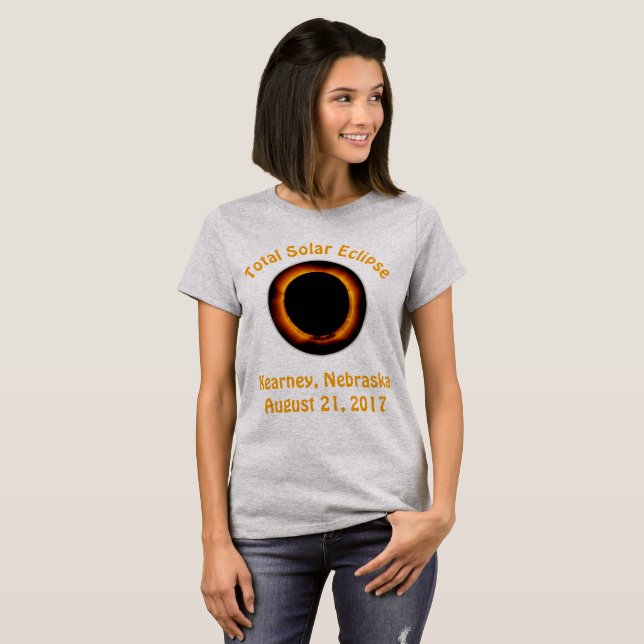 T-shirt Éclipse solaire totale ( Kearney, Nebraska ) (Devant entier)