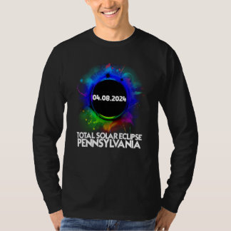 T-shirt Éclipse solaire totale Pennsylvanie 2024 Tot color