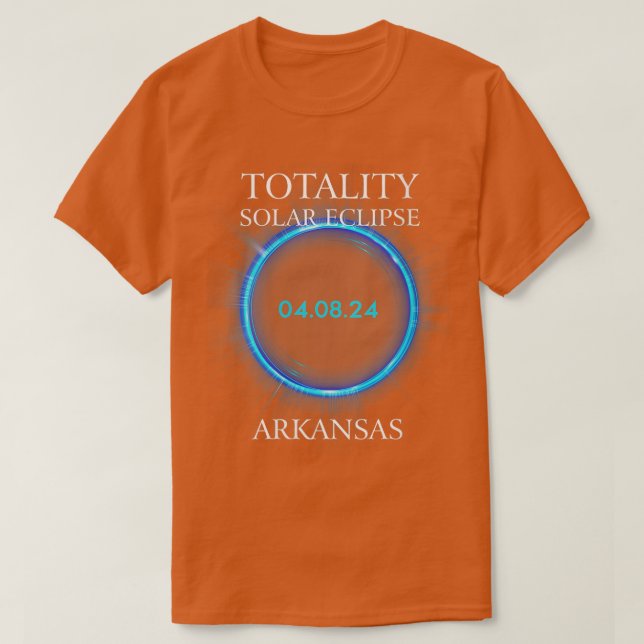 T-shirt Éclipse solaire totale pour femmes 2024 Arkansas 0 (Design devant)