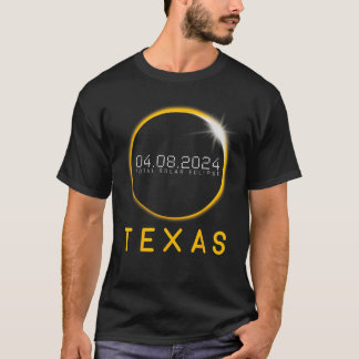 T-shirt Éclipse solaire totale TEXAS Totalité 8 avril 2024