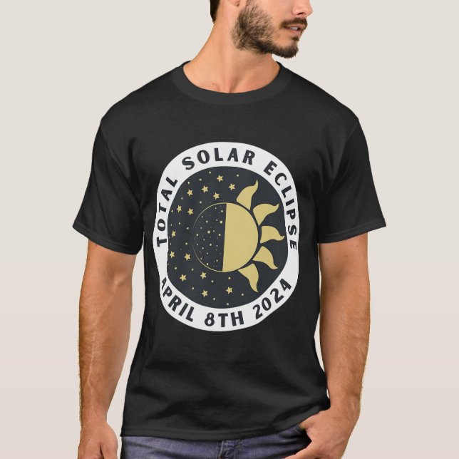 T-shirt Eclipse - Total Éclipse Solaire - Totalité 2024 (Devant)