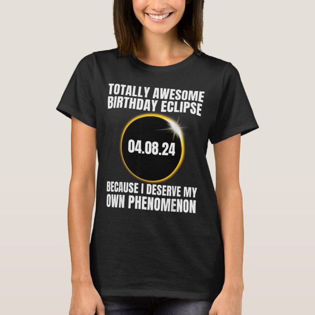 T-shirt Éclipse Totale de Naissance Totale Solaire (Devant)