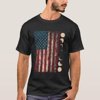 T-shirt Éclipse totale de soleil américaine Phases de tota