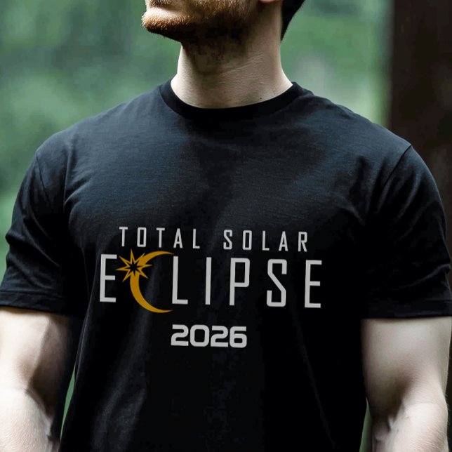 T-shirt Éclipse totale moderne 2026 (Total Solar Eclipse 2026 Shirt)