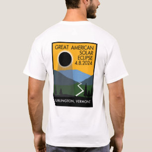 T-shirt Eclipse Travel Poster : Burlington, Vermont