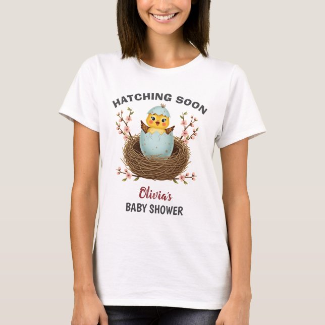 T-shirt Éclosion imminente de bébé poussin mignon pour la  (Devant)