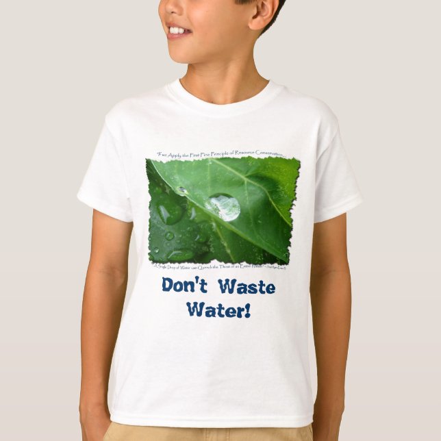 T-shirt ECO CONSERVATION DE L'EAU CONVIVIALE Cadeaux et en (Devant)