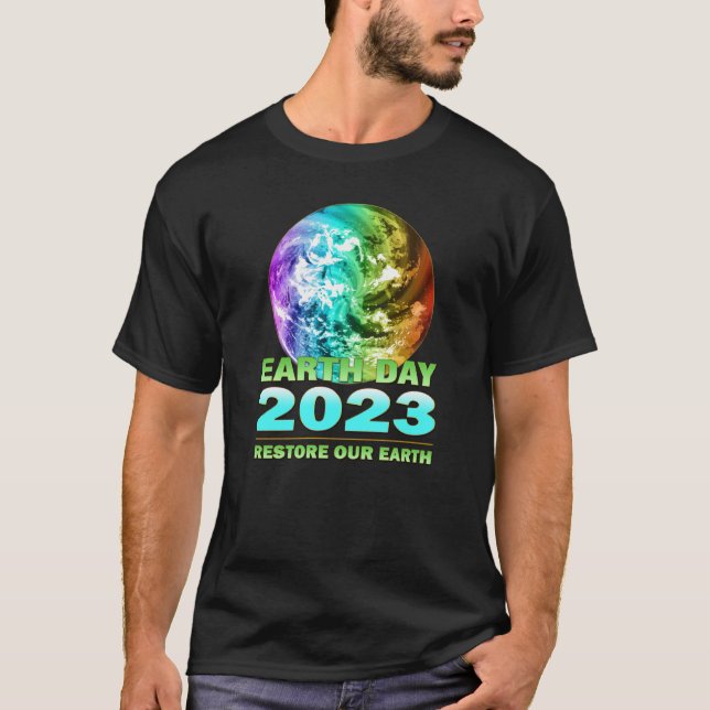 T-shirt Eco Friendly Clothing for Earth Day 2023 Anniversa (Devant)