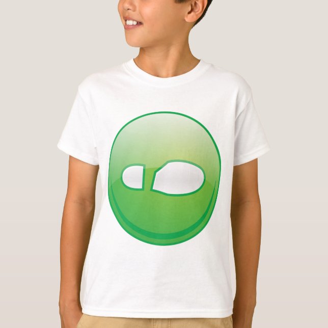 T-shirt Eco-Friendly Green Footprint Icon (Devant)