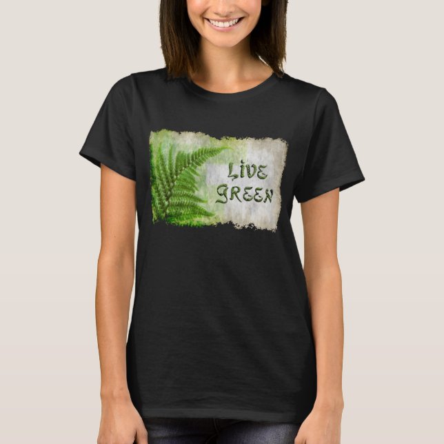 T-shirt Eco Friendly "Live Green" Enviro Amateurs d'art Ch (Devant)