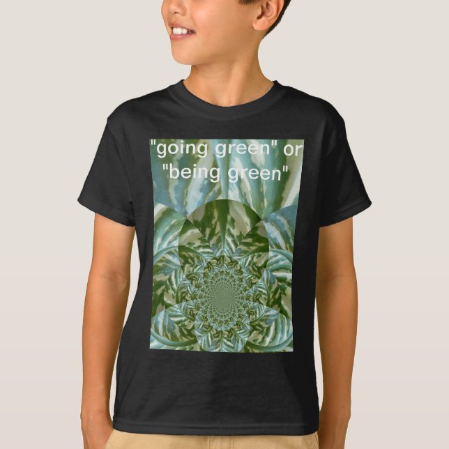 T-shirt Eco Green Camo Kaleidoscope Art Design d'impressio (Devant)