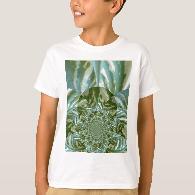 T-shirt Eco Green Camo Kaleidoscope Art Design d'impressio (Devant)