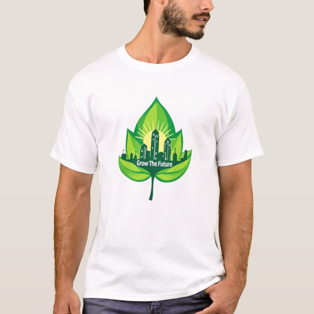 T-shirt Eco Green City Conception de vie durable (Devant)