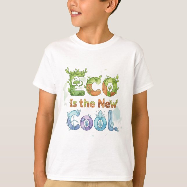 T-shirt Eco Is the New Cool (Devant)