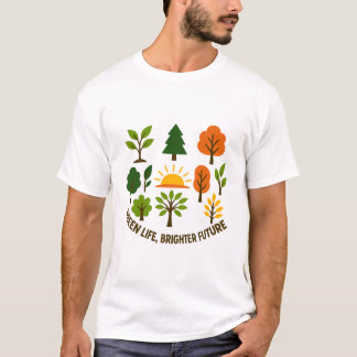 T-shirt Eco Nature Arbres Soleil Positivité